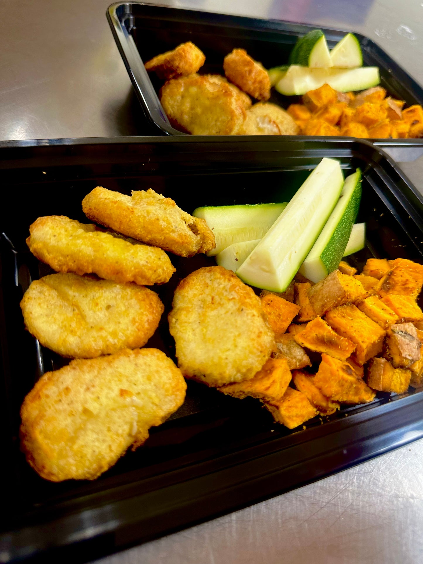 Chicken Nuggs w/Roasted Sweet Potato & Zucchini Bites