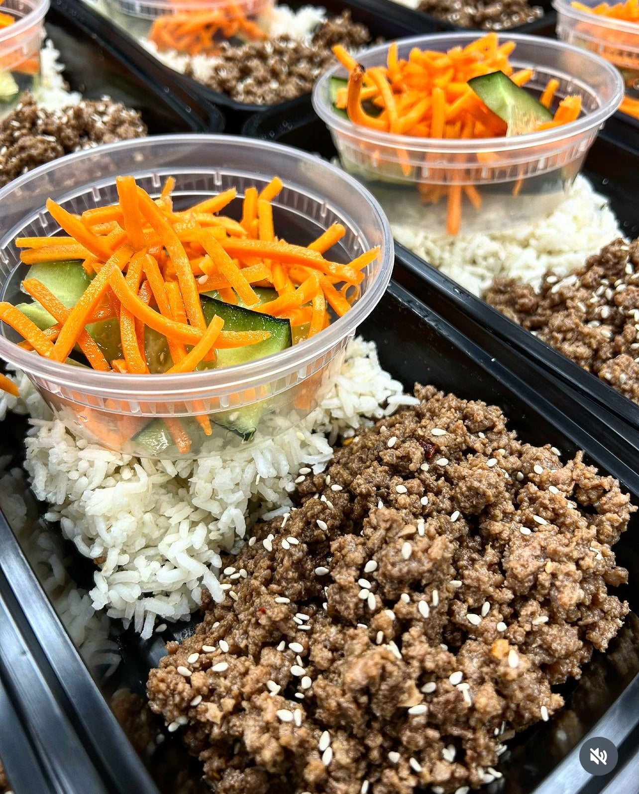 Korean Ground Beef w/Carrot, Cucumber & Rice
