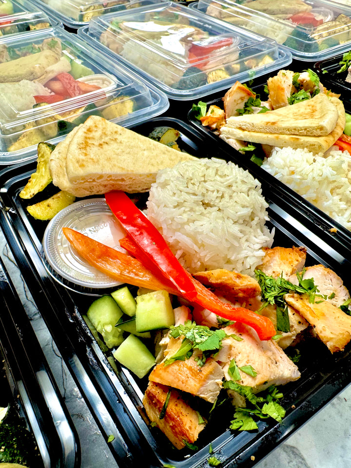 Chicken Greek Pita Bowl meal prep | Fit Foodie Meals San Antonio